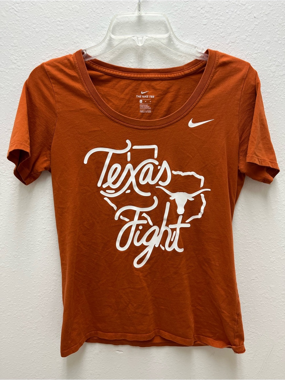 Nike Women's Burnt Orange 'Texas Fight' Short Sleeve Tee Size M
